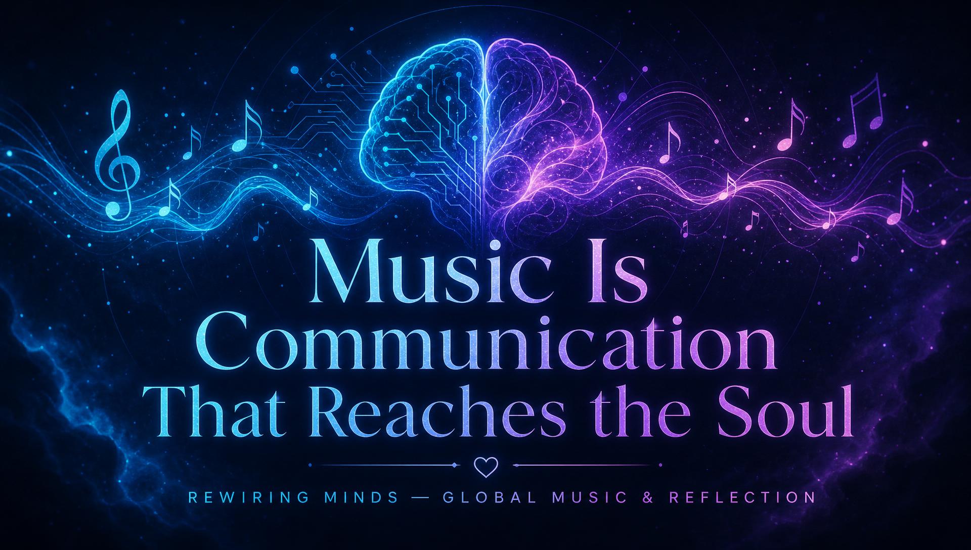 Rewiring Minds visual card: Music Is Communication That Reaches the Soul